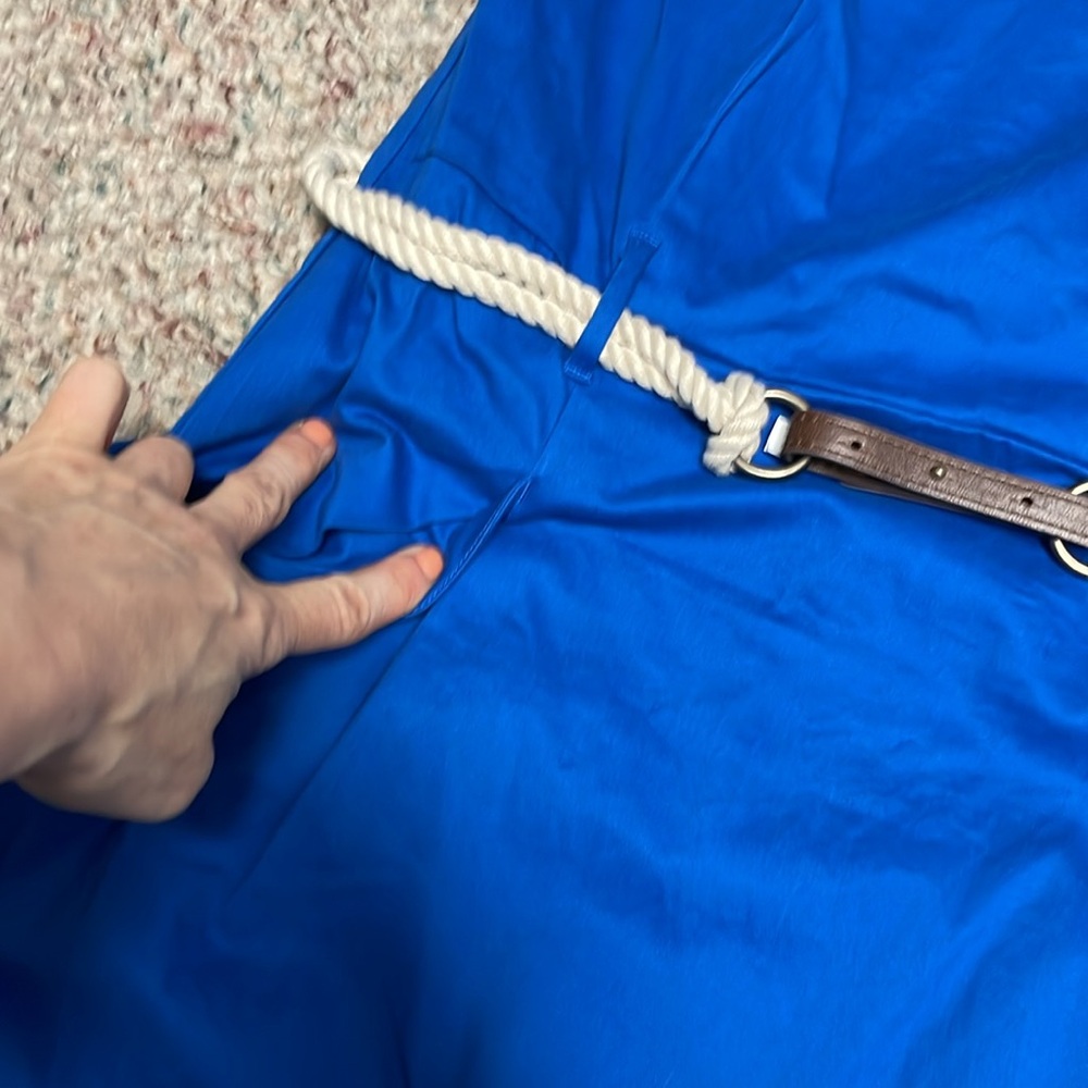 Tommy Hilfiger Blue Dress with White Belt - Picture 2 of 10